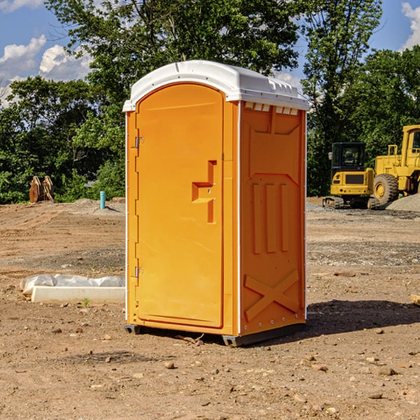 how often are the portable restrooms cleaned and serviced during a rental period in Orangeville MI